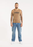 Herren Tanktop Rib BOXING - Coyote braun