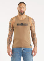 Herren Tanktop Rib BOXING - Coyote braun