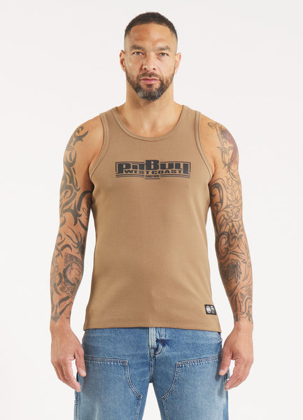 Herren Tanktop Rib BOXING - Coyote braun