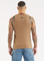 Herren Tanktop Rib BOXING - Coyote braun