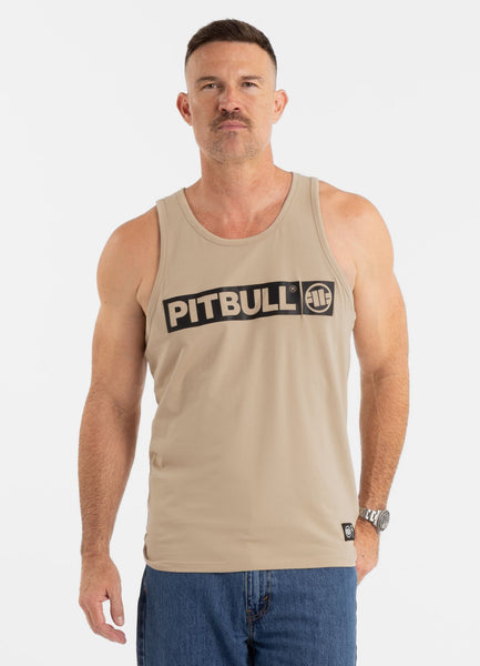 Herren Tank Top Slim Fit Hilltop - Sand
