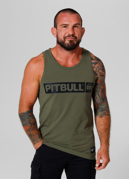 Herren Tank Top Slim Fit Hilltop - Olivgrün