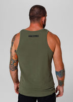 Herren Tank Top Slim Fit Hilltop - Olivgrün
