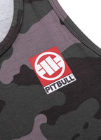 Herren Tank Top Slim Fit Small Hilltop - All Black Camo
