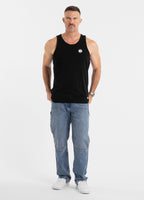 Herren Tank Top Slim Fit Small Logo - Schwarz