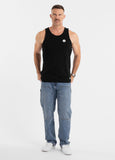 Herren Tank Top Slim Fit Small Logo - Schwarz