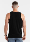 Herren Tank Top Slim Fit Small Logo - Schwarz